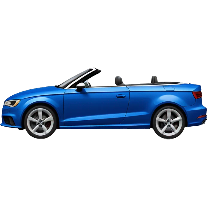 Blue Audi A3 cabriolet emoji
