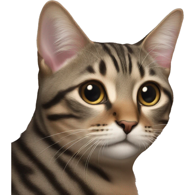 Кошка держит розовое сердце emoji