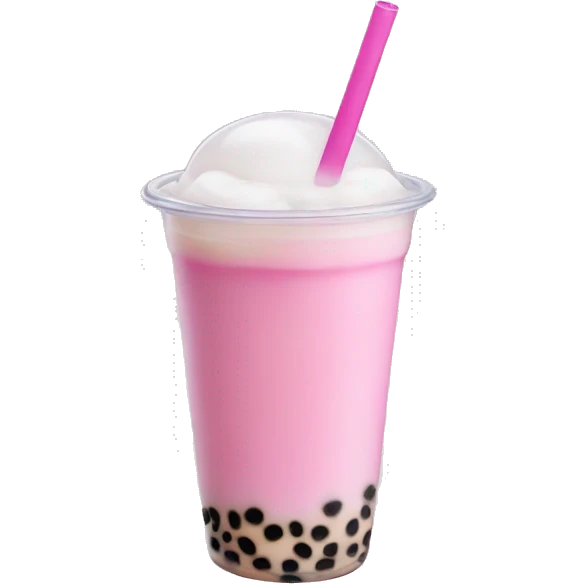 Bubble tea pink milk emoji