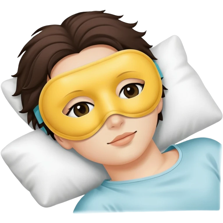 Laying down with eye mask emoji