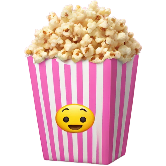 Popcorn in a pink box emoji
