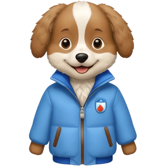 dog in winter outfit emoji