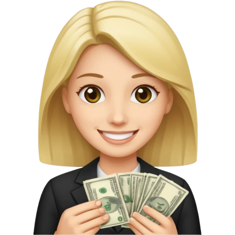 Friend holding a wad of cash emoji