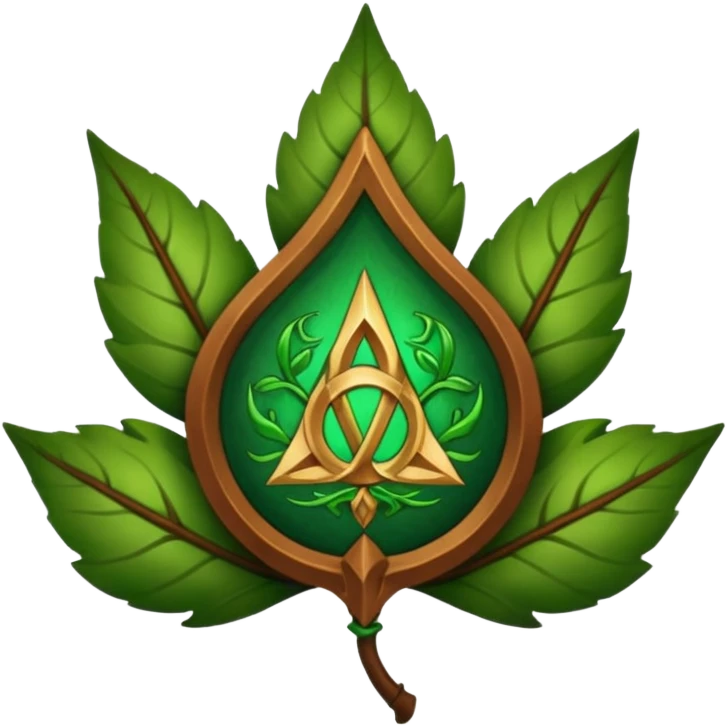 Wiz 101 casting sigil brown and green leaf life school inspired  emoji