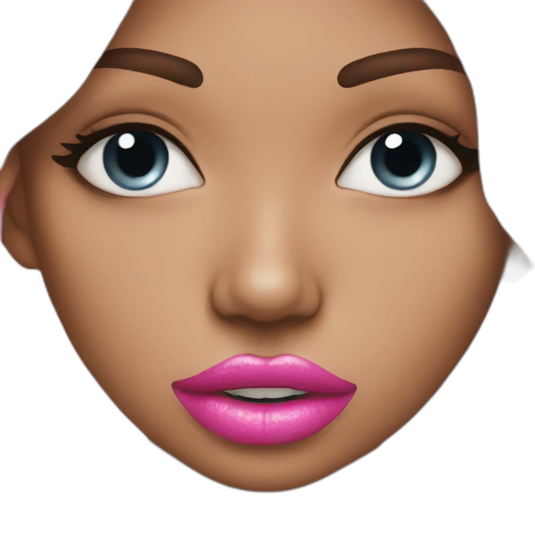 Pink lips emoji