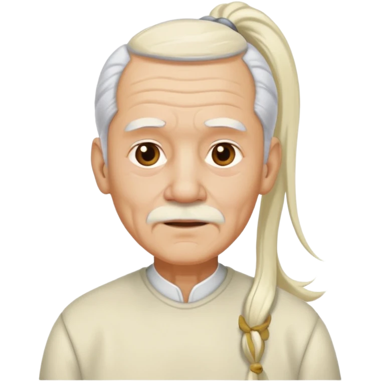 Old man with long white pony tail emoji