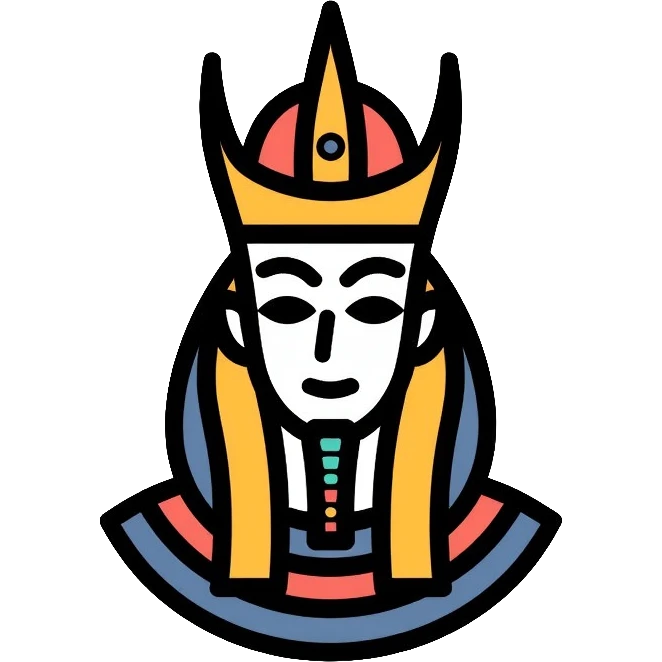 Osiris Egyptian god of afterlife symbol with Atef crown emoji