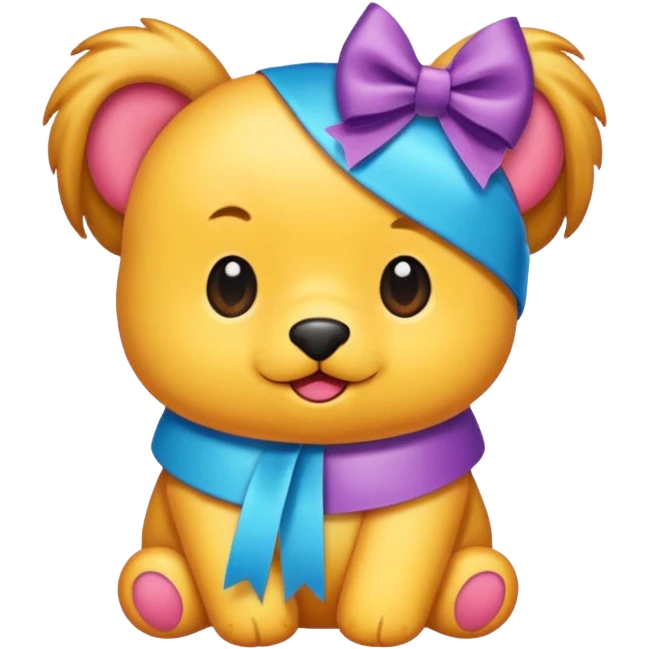 Pookie sticker ribbion emoji