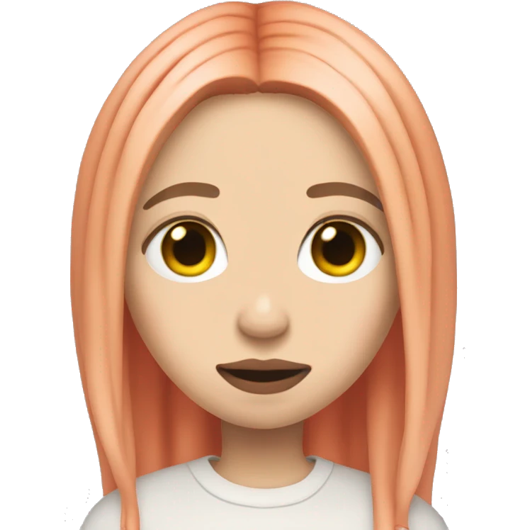 billie eilish with red roots emoji