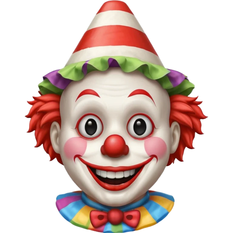 Clown with striped cone  half body emoji