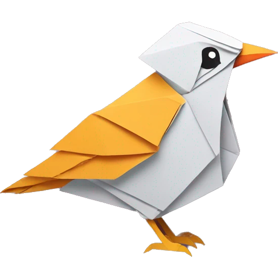 bird paper origami emoji