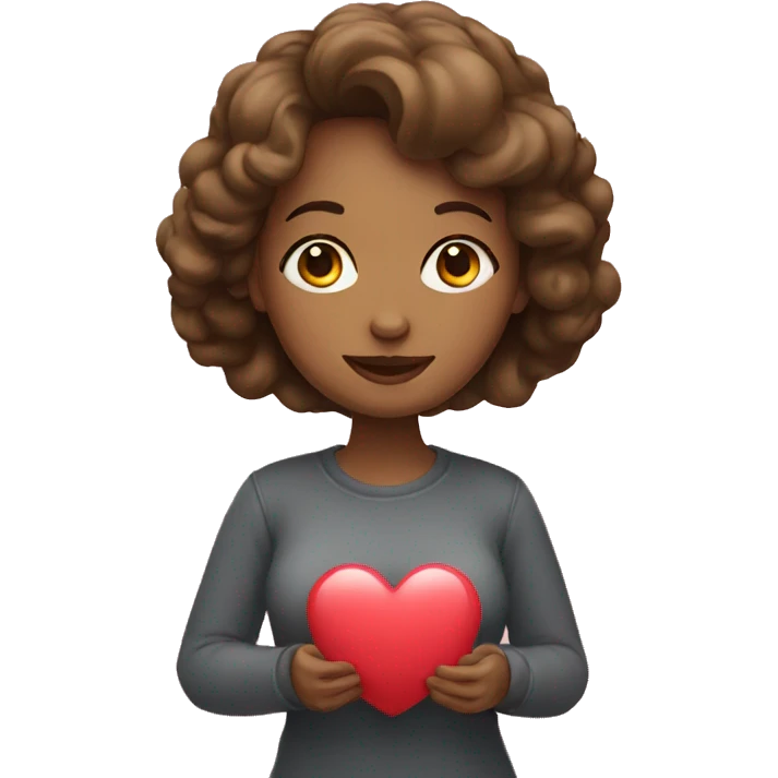woman with heart emoji