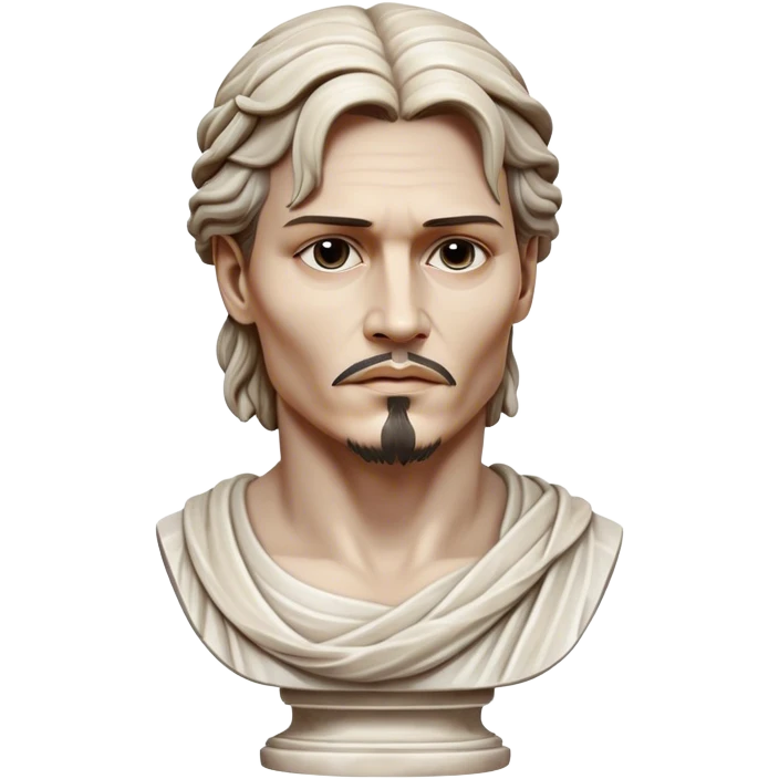 jonny depp as a greek statue emoji