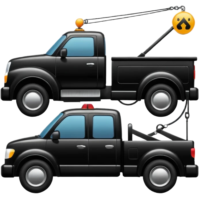 towing street icon, shilloute emoji