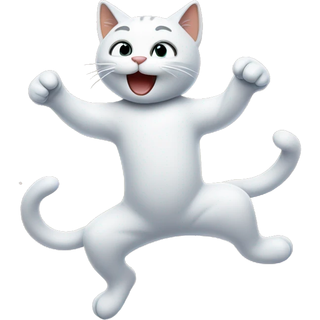 Cat dancing in the snow emoji