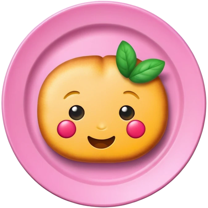 Child food in pink plate  emoji
