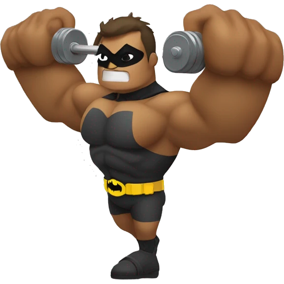 robin from batman lifting weight emoji
