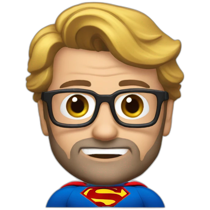 Jurgen Klopp as Superman emoji