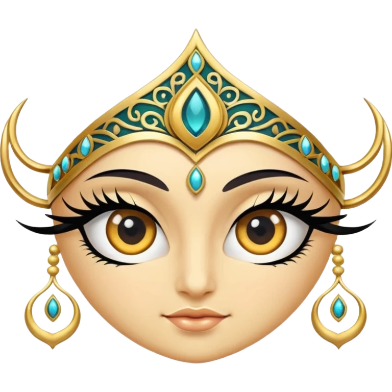 Make a logo with a lash side in the Iranian style and make the logo cool. emoji