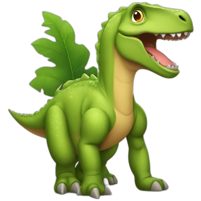 Motivated but tired dinosaur emoji