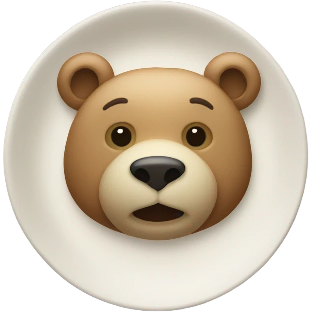 Ours sur une assiette emoji