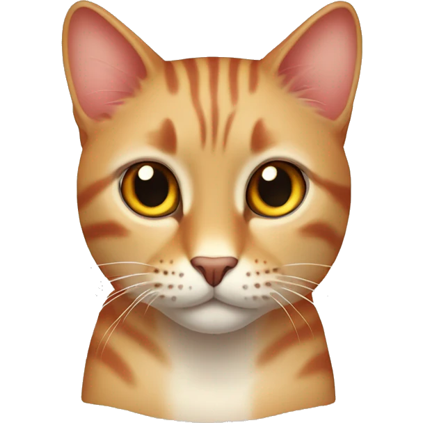 Exotic cat of light red color emoji
