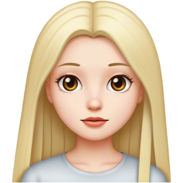 Chica pelo lacio piel blanca  emoji