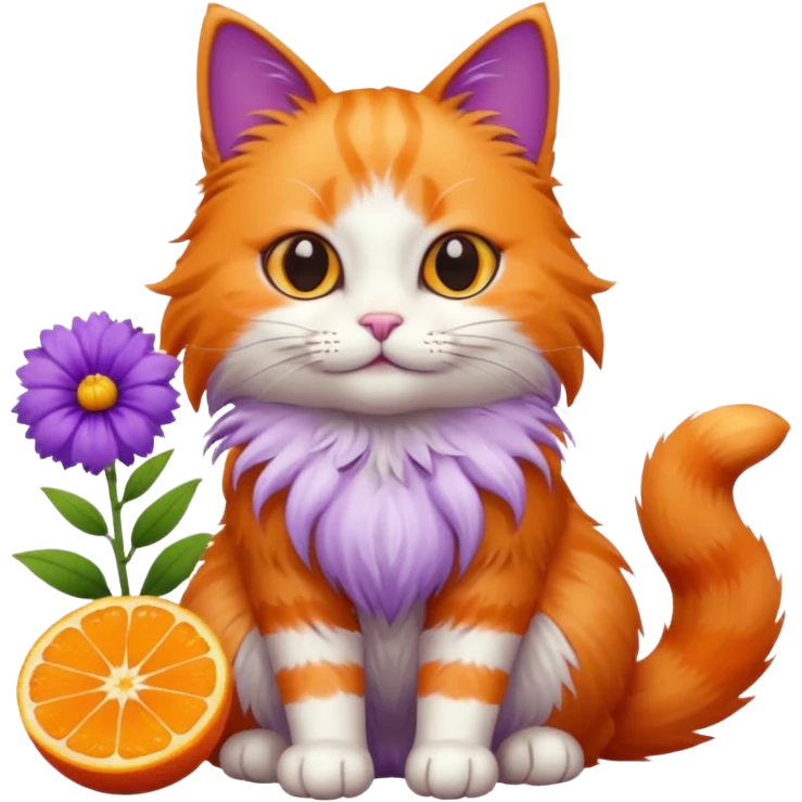 Cat and flower emoji