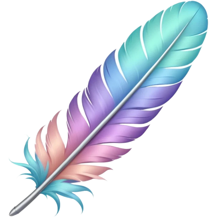 Pastel feather  emoji
