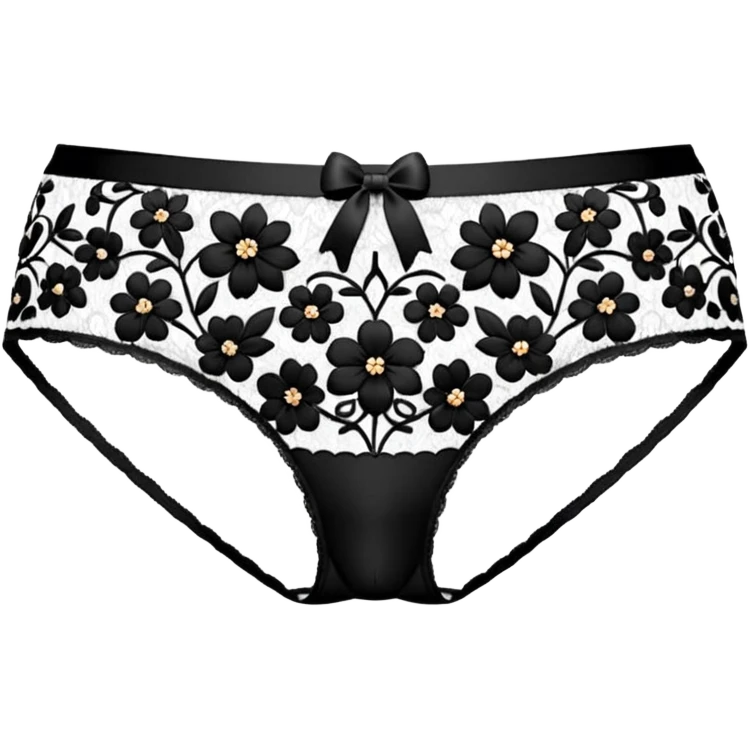 Black lace underwear emoji