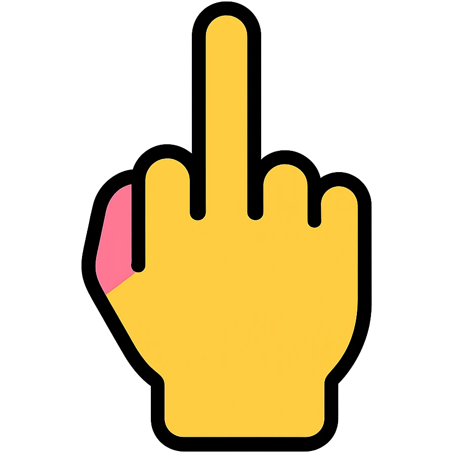 middle finger hand gesture icon emoji