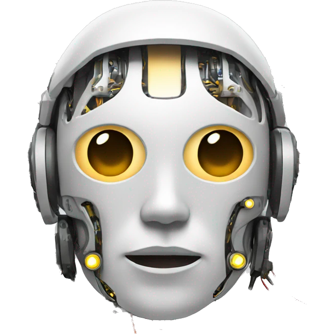 errored cyborg with wires and circuits  emoji