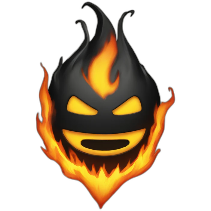 Blackheart on fire emoji