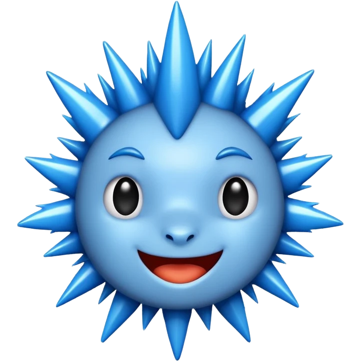 Blue tick with spiky sides emoji