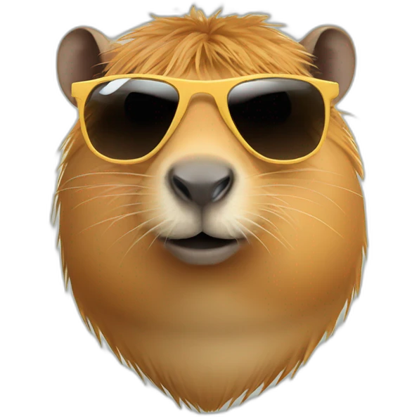 Capybara with sun glasses emoji