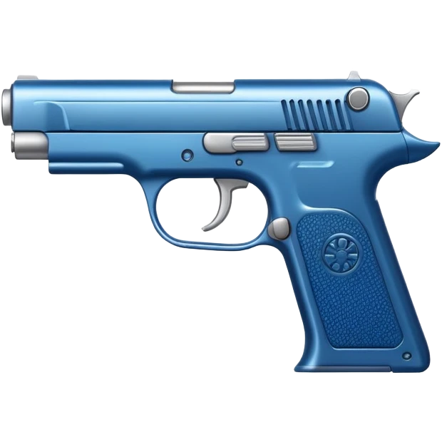 Modern pistol with a blue tint emoji