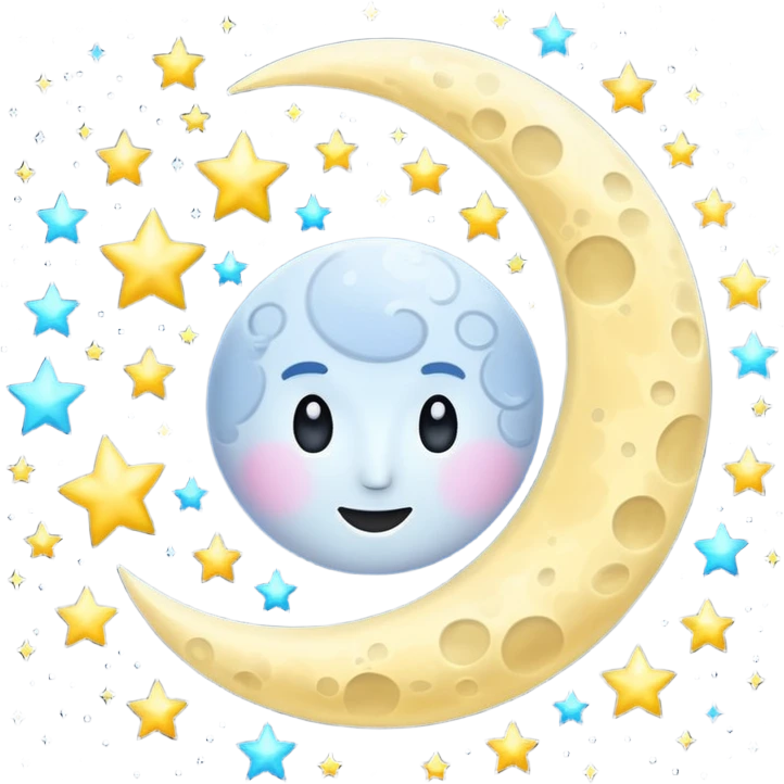 moon with idea sparkle pop emoji