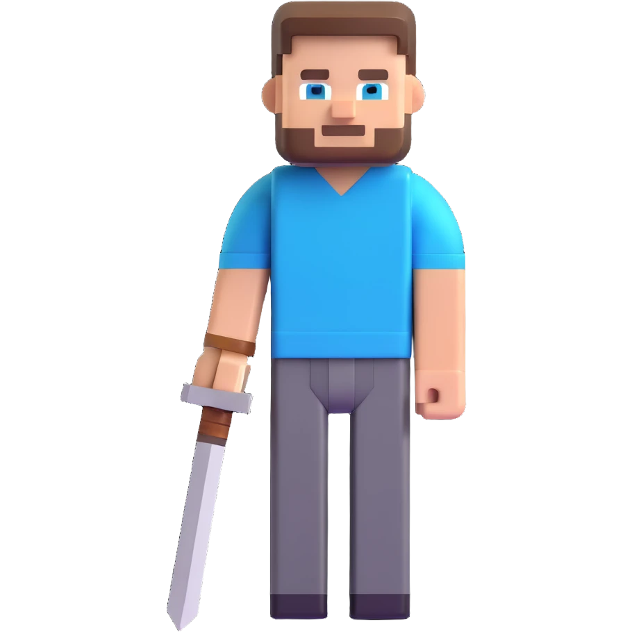 Minecraft Steve character emoji
