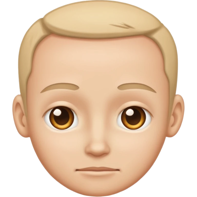 emoji of a human forehead only, showing the area between eyebrows and hairline, simple cartoon style emoji