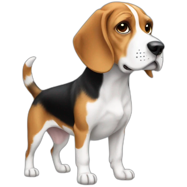 Dog Beagle full-height emoji
