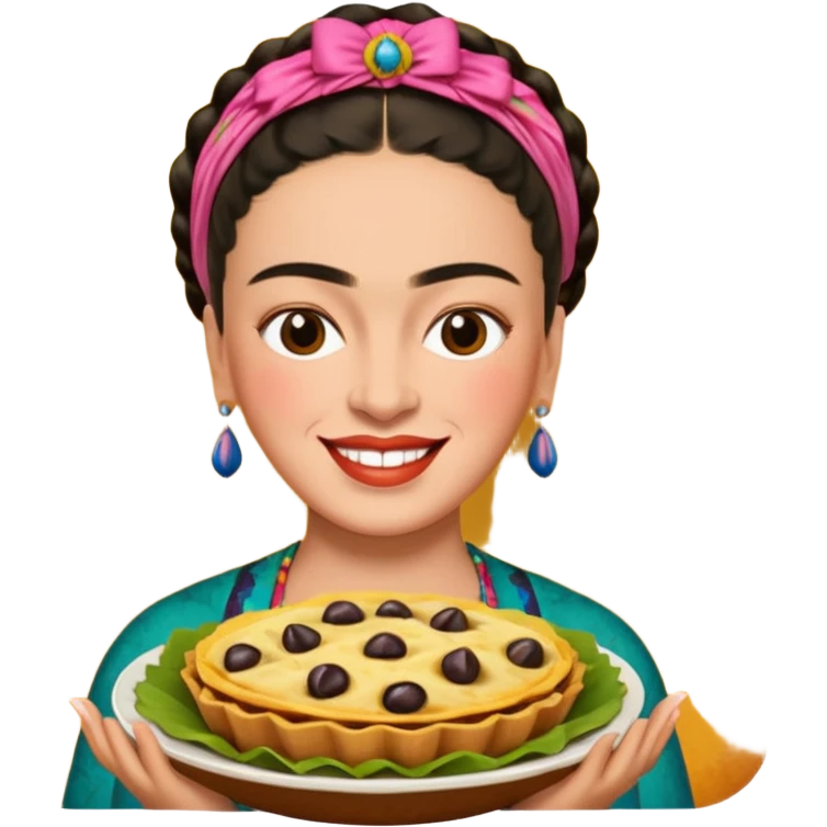 Frida Kahlo eats emoji