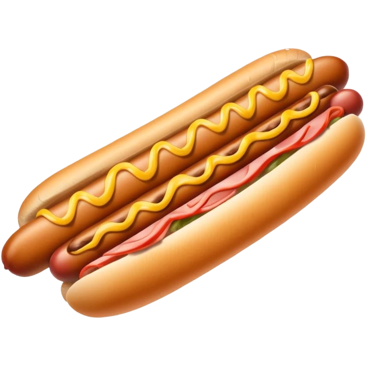 A Hot dog without a bun emoji