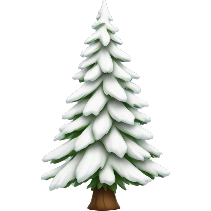  actual white fir christmas tree isolated.  emoji