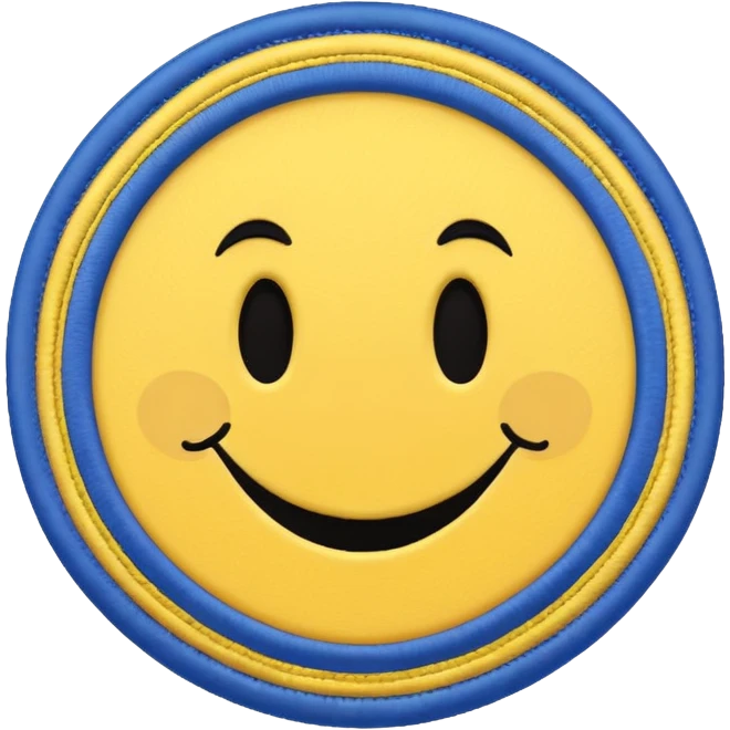 Leeds united smiley badge emoji
