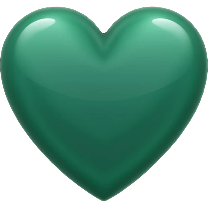 Dark green heart emoji