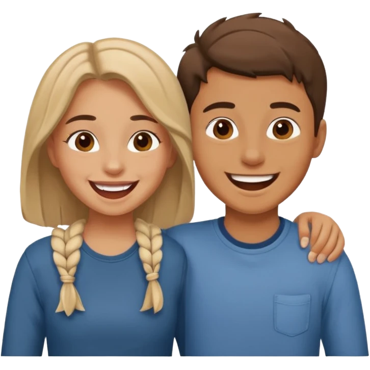 Sister brother laugh emoji