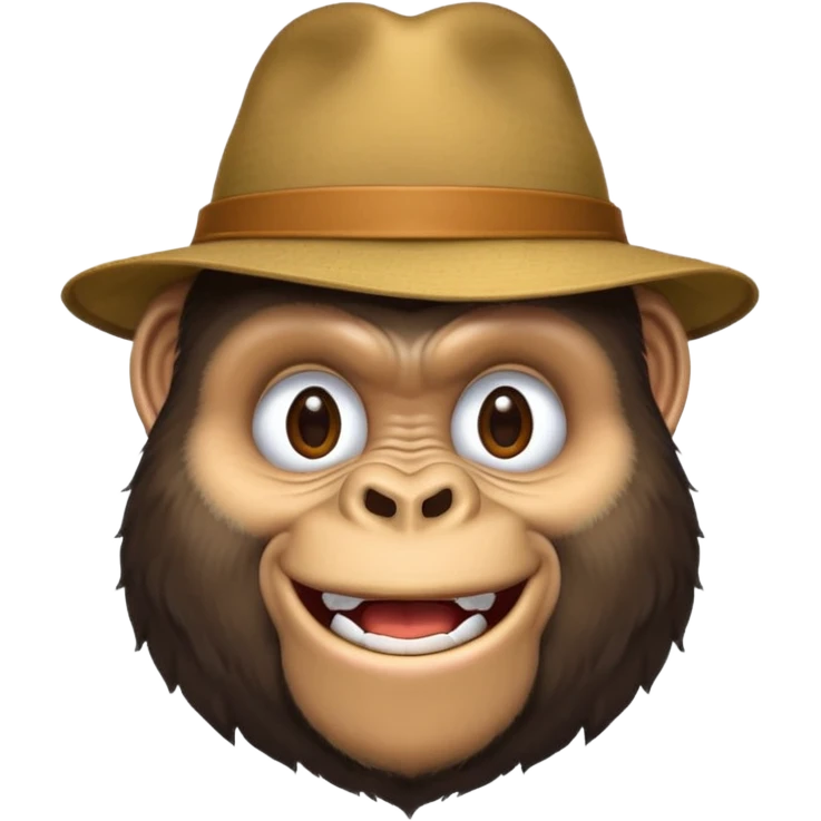 Gorrila wear hat emoji