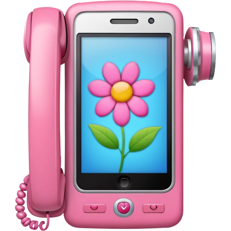 pink girly phone framed flower picture emoji