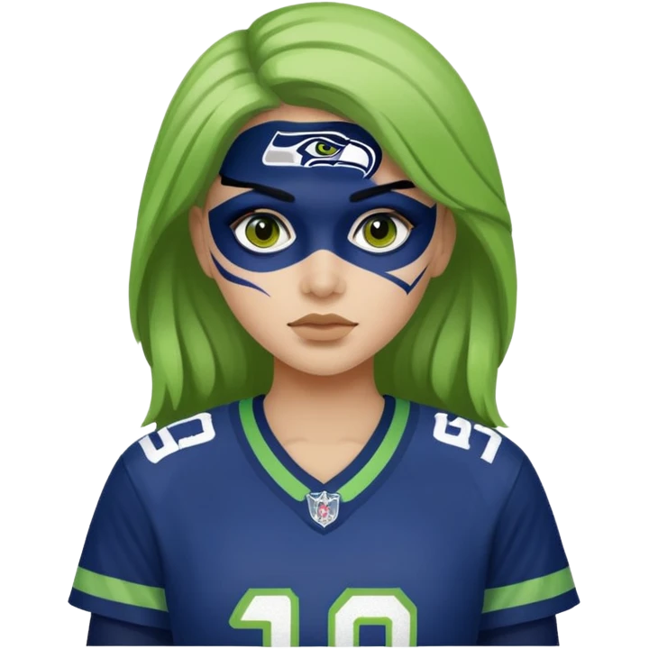 seahawks fan female emoji