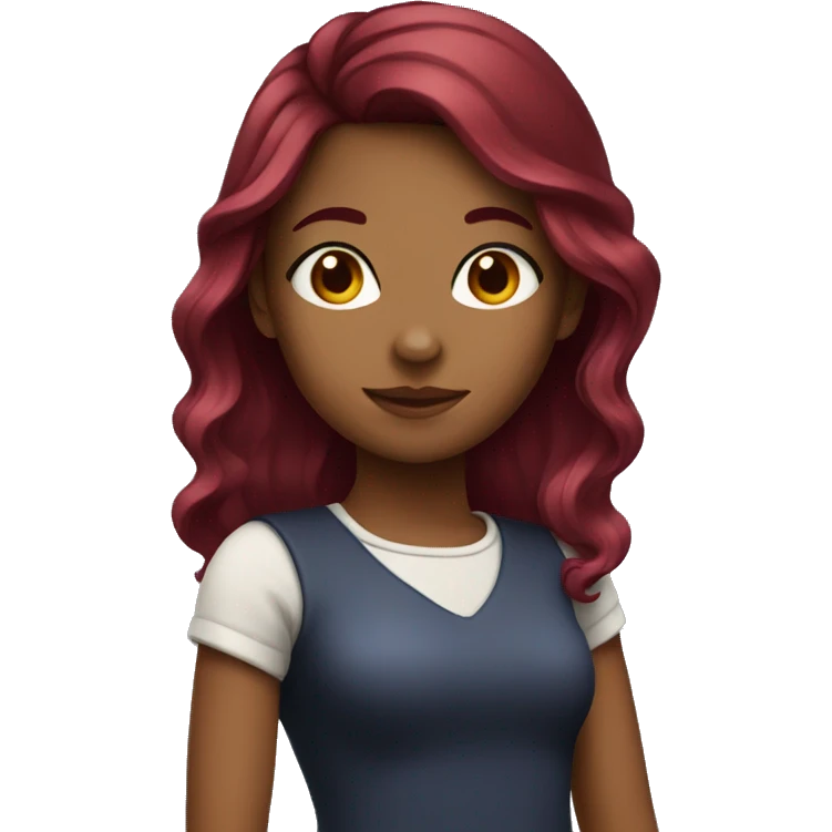 girl with burgundy hair  emoji
